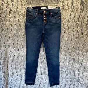LOFT Modern Skinny Jeans, button fly, blue - size 2P 26 (New with tags)